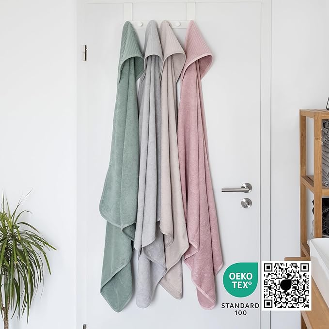 Ehrenkind® Hooded Towel, Baby Towel with Hood Made of Cuddly Soft Organic Cotton, Bath Towel in 100 x 100 cm, Rose, Children's Bath Towel, As Baby First Equipment Newborn or Baby Gift