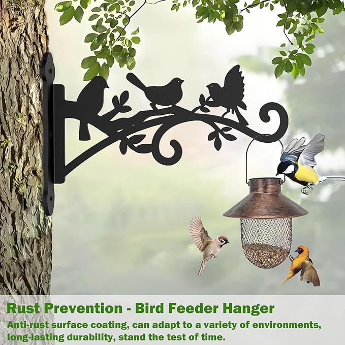 2 Pack Hanging Plant Hanger Outdoor 9-in Hanging Basket Wall Hooks - Heavy Duty Metal Plant Bracket Hook for Flower Baskets,Bird Feeder,Lantern