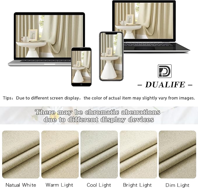 DUALIFE Blackout Curtains 90 Inch Long 2 Panels Set Back Tab Loop Rod Pocket Pinch Pleated Thermal Insulated Room Darkening Curtains for Living Room 50 x 90 Inch Chartreuse Oatmeal