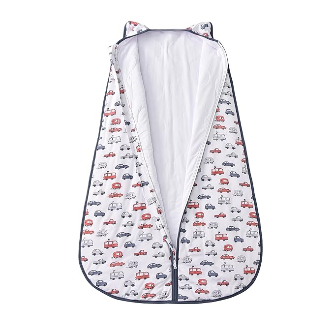 TADO MUSLIN Baby Sleep Sack 2-4 T 95% Rayon from Bamboo 5% Spandex Boys & Girls Wearable Blanket 1.0 TOG Toddler Sleeping Sack 2- Way Zipper X-Large Car Truck