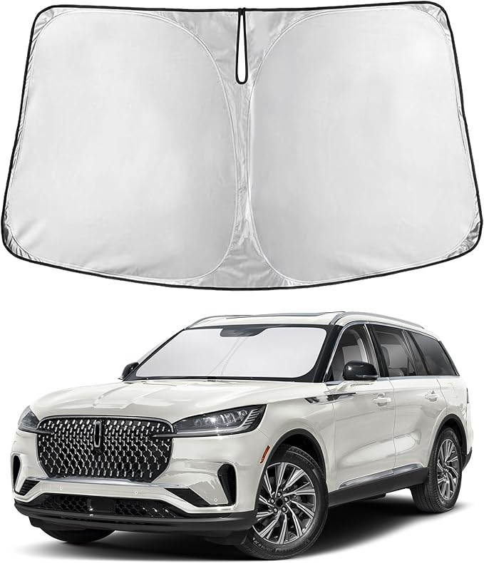 Econour Windshield Sunshade for Lincoln Aviator 2020-2024 2025 2026, Sun Visor for Front Windshield & Window Sun Shade Cover, UV Heat Blocker & Protector, Car Accessories
