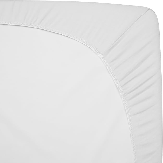 American Baby Company 2 Pack 100% Natural Cotton Fitted Cradle/Bassinet Sheets 36" x 18" - Soft, Breathable & Hypoallergenic Bed Sheets, White, Neutral for Boys & Girls