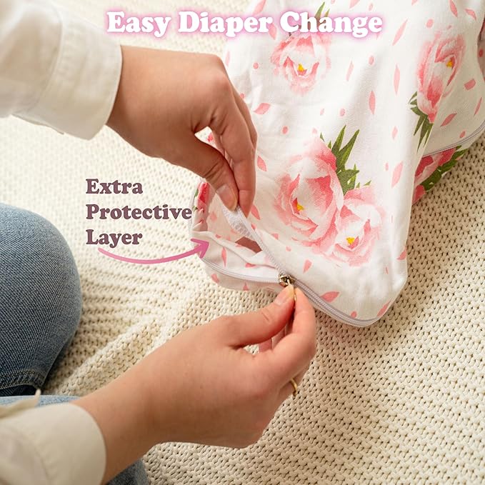 Bublo Baby Organic Swaddles for Newborns – Zipper Swaddles 0-3 Months, 3-Pack – Infant Sleep Sack – Adjustable & Breathable Swaddle Blanket Wrap for Newborn Girls
