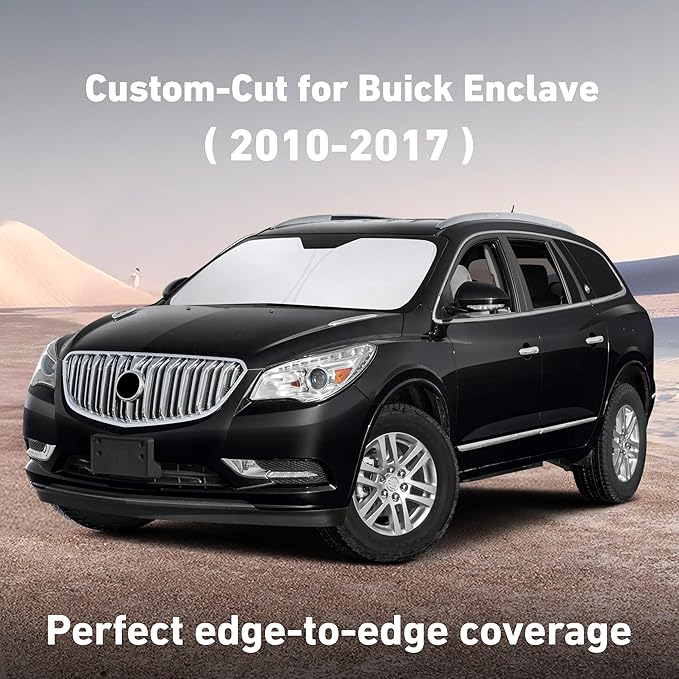 Econour Windshield Sunshade for Buick Enclave 2010-2015 2016 2017, Sun Visor for Front Windshield & Window Sun Shade Cover, UV Heat Blocker & Protector, Car Accessories