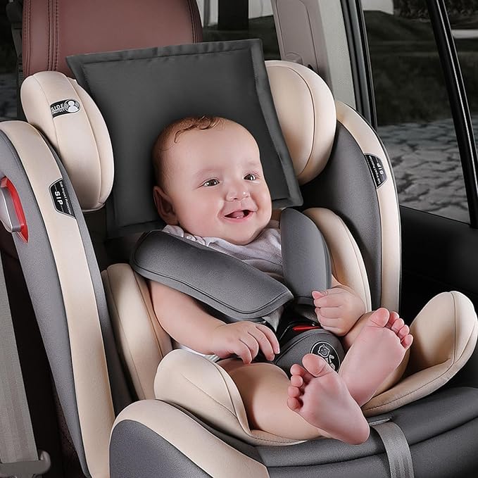 Silky Head Carseat Cover for Babies Satin Head Cover Silk Feeling for Baby Car Seat Canopy Headrest Protector 2pcs for Boys Girls Infant Sleeping Hair Protection Pink Black
