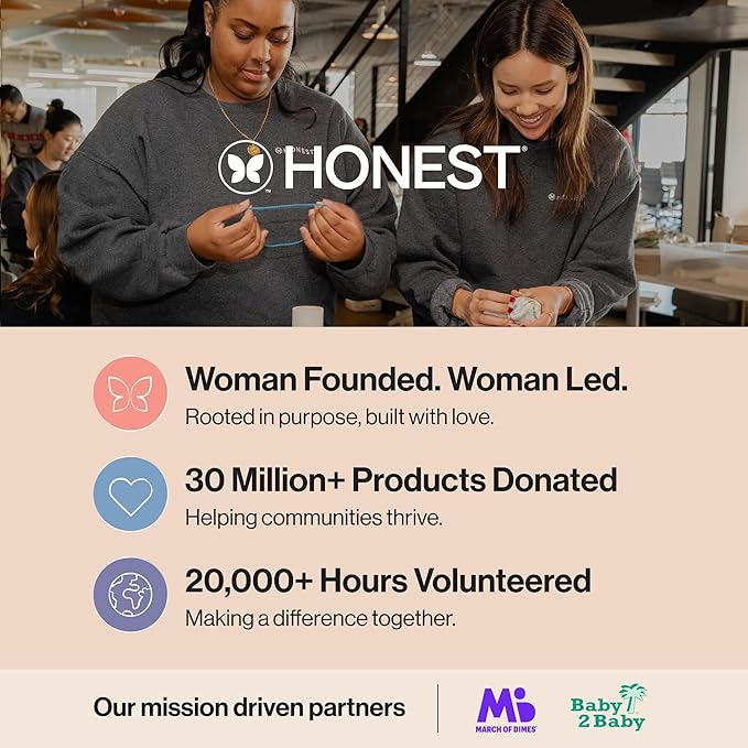 The Honest Company Comfort Dry Disposable Overnight Diapers for Sensitive Skin, Hypoallergenic, Baby Cozy Cloud and Star Signs Design Club Box Size 4 (22–37 lbs) 48 Count