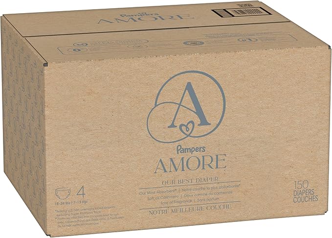 Pampers Amore, Size 4 (15-34 lbs), 150 Count, Our Best Diaper