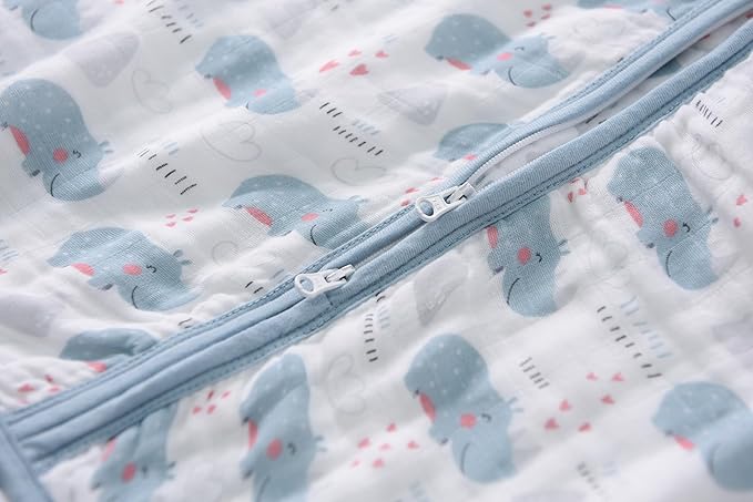 TADO MUSLIN Baby Sleep Sack 2-4 T Boys & Girls Wearable Blanket 100% Organic Cotton 0.5 TOG Toddler Sleeping Sack 2- Way Zipper X-Large