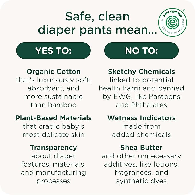 SmartyPants Pull Up Style Diapers | EWG Verified Safe & Plant-Based | Quilted 360 Waistband, Super Absorbent for Overnight Leak Protection | Training Pants by HealthyBaby | Size 3 (54 Count)