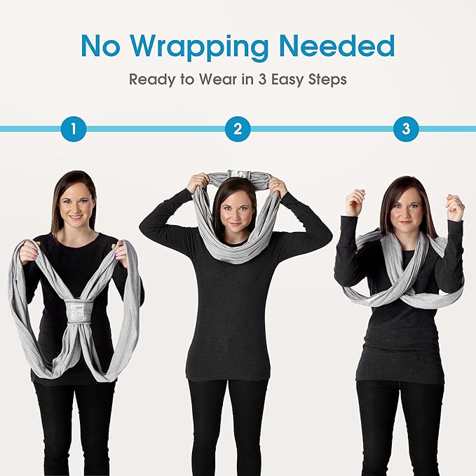 Original Baby K'tan Baby Carrier: #1 Easy Pre-Wrapped, Soft, Slip-On, No Rings, No Buckles | 5 in 1 Baby Sling for Hands-Free Comfort | Eggplant | X-Small
