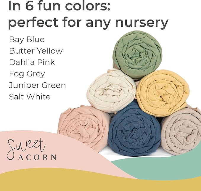 Fitted Crib Sheets - Organic Cotton Jersey Knit Crib Beddings - Fits Standard Baby Crib Mattress - 9" x 28" x 52" - Dahlia Pink