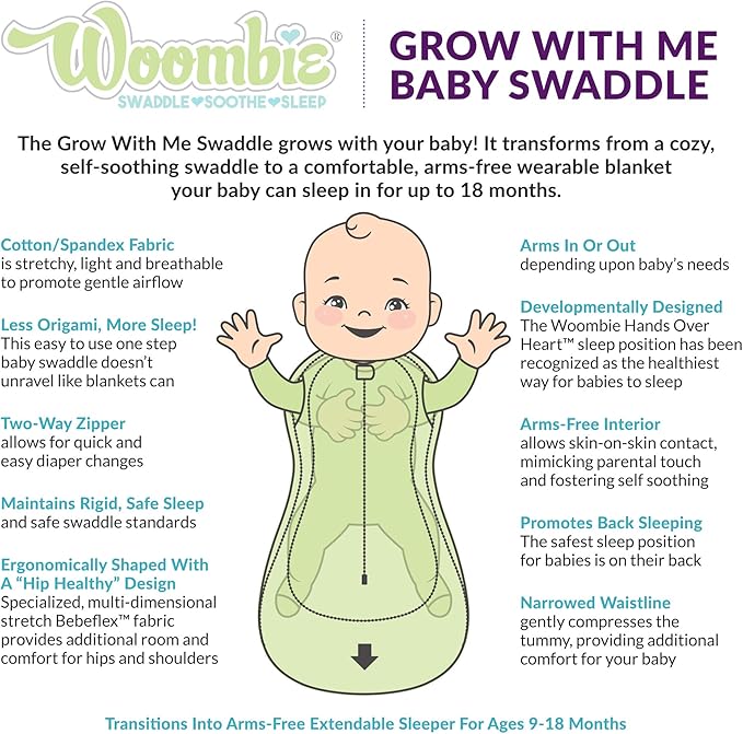 Woombie Nursery-swaddling-Blanket (0-18 Months, Boys and Toys)