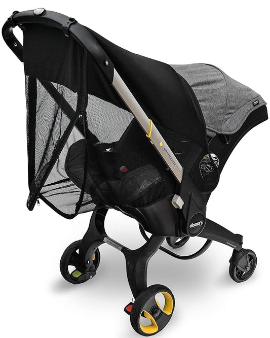 Stroller Sun Shade, Extension Compatible with Doona Infant car seat Stroller, 360° Sun Shade Baby Car Seat Attachment for Sun Cover, Wind, and Bug Protection