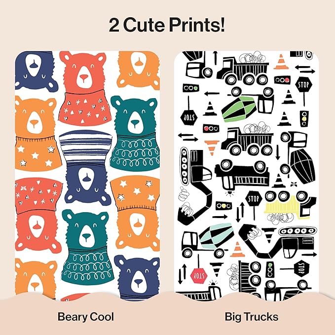 The Honest Company Comfort Dry Disposable Diapers for Sensitive Skin, Hypoallergenic, Fragrance-Free, Beary Cool + Big Trucks, Club Box, Size 6 (35 lbs), 40 Count