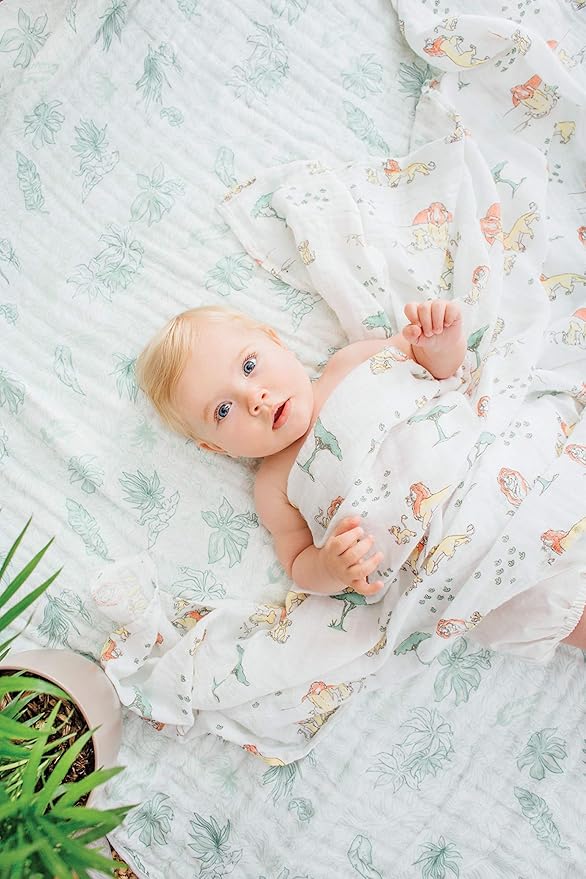 aden + anais Disney Swaddle Blanket, Boutique Muslin Blankets for Girls & Boys, Baby Receiving Swaddles, Ideal Newborn & Infant Swaddling Set, 4 Pack, Lion King
