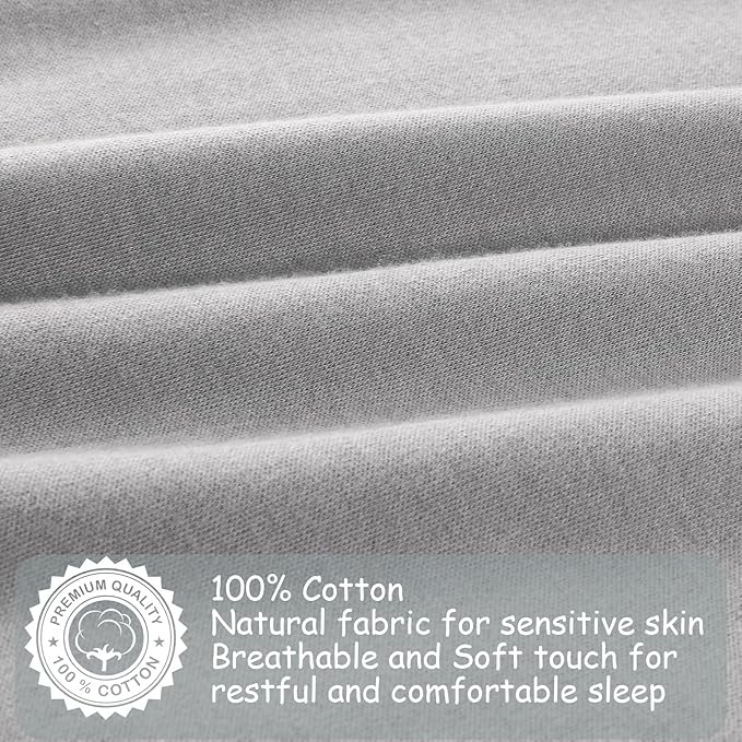 Looxii Baby Sleep Sack 0.5 TOG, 100% Cotton 3 Pack Wearable Blanket Baby Sleep Bag for Newborn Infant, 2-Way Zipper Lightweight Toddler Sleeping Sack 12-18 Months