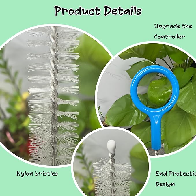 Straw Brush Cleaner Set,Straw Cleaner Brush Long 10 Inch,Straw Cleaner with 2mm and 3mm Thick Stainless Steel Wires, Heavy-Duty Straw Cleaning Brush for Baby Bottles(6-Pack).