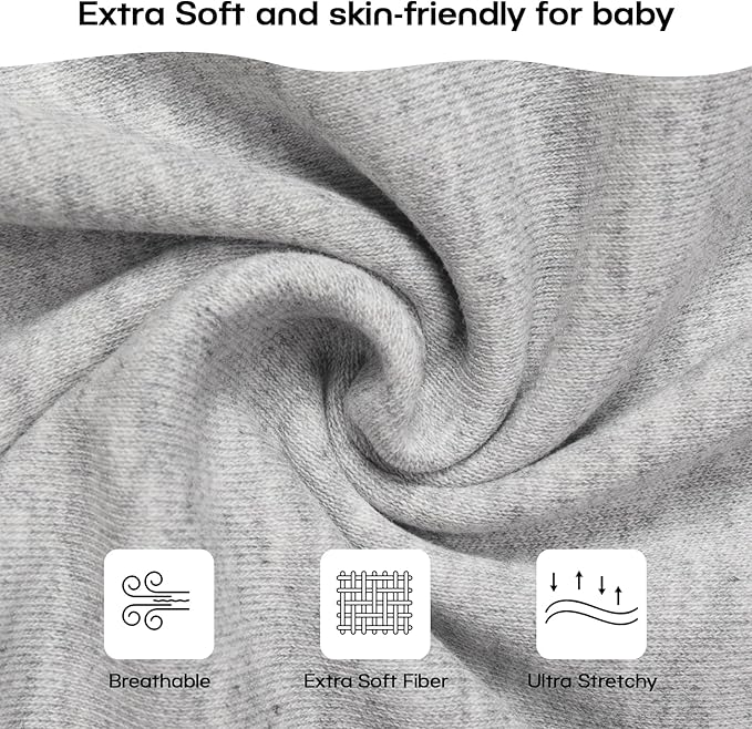 MEXXI Swaddle Baby Sleep Sack With Arms Up, 2 Pack Baby Transitional Swaddle with Double Zipper,0.5 TOG