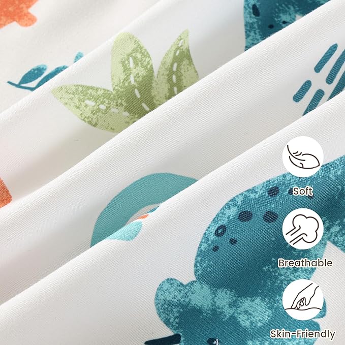 david's kids 3 Pack Mini Crib Sheets, Soft Breathable Premium Pack N Play Sheets for Baby Boys Girls Neutral, Playard and Mini Crib Mattresses, Dinosaur Blue