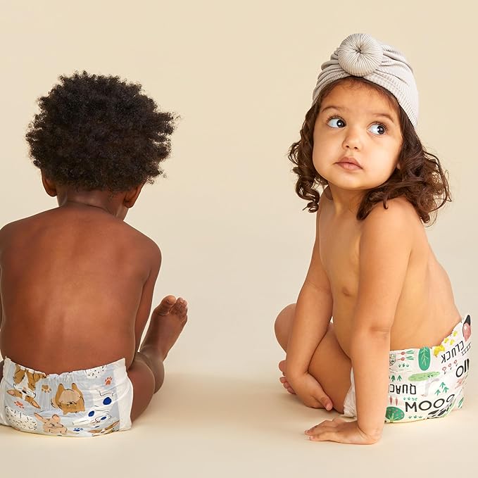 The Honest Company Comfort Dry Disposable Diapers Plant-Based Sustainable Barnyard Babies and It’s A Pawty Club Box Size 7 41and lbs 36 Count