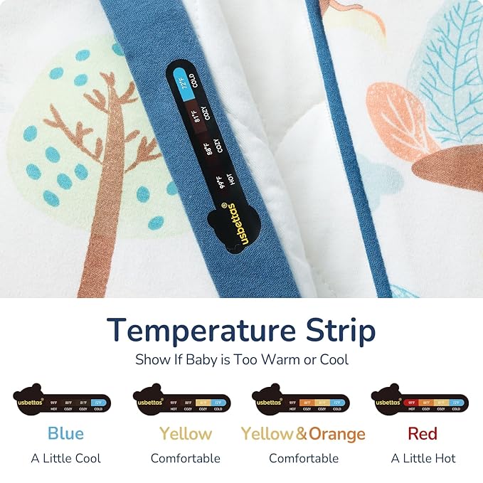 Baby Sleep Sack 6–12 Months, 2.5 TOG Warm Cotton Sleep Sack with Detachable Long Sleeves, Winter Wearable Blanket for Cold Nights, 2-Way Zipper Toddler Sleeping Sack, Dinosaur
