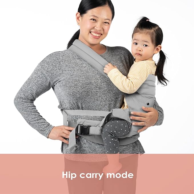 Baby Trend Caleo Charm Deluxe 3‑in‑1 Newborn Carrier, Calypso – 100% Cotton, Machine Washable, Lumbar Support & Weather Protection