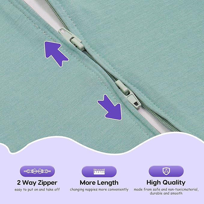 PuppyPaws Baby Sleep Sack 2-Pack Set, Transitional Swaddle, Swaddles for Newborns, 1.0 Tog Sleep Sack 6-9 months, Wearable Blanket Baby with 2-way Zipper