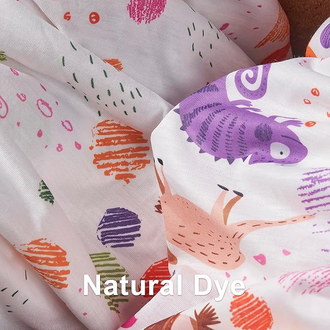 TILLYOU Baby Bassinet Sheets for Girls Boys 2 Pack Baby Sheets for Square Rectangle Oval Bassinet Mattress 33X16 Inch, Animal Graffiti & Dot Printing