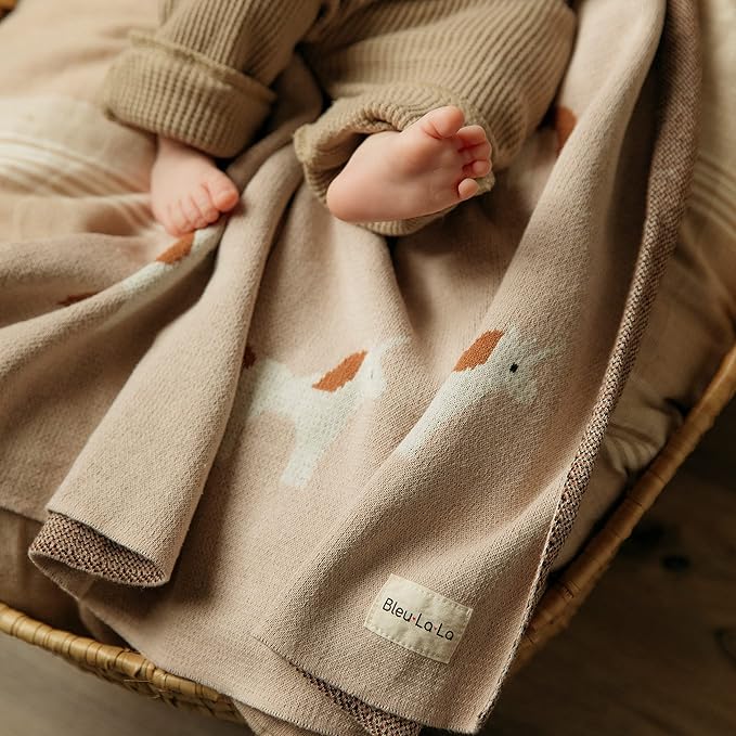Receiving Blanket for Baby Girls and Boys 100% Cotton Buttery Soft Cozy Receiving Swaddle Crib Stroller Blanket for Shower Gift Registry for Newborns, Infants, Toddlers (Unicorn - Sage)