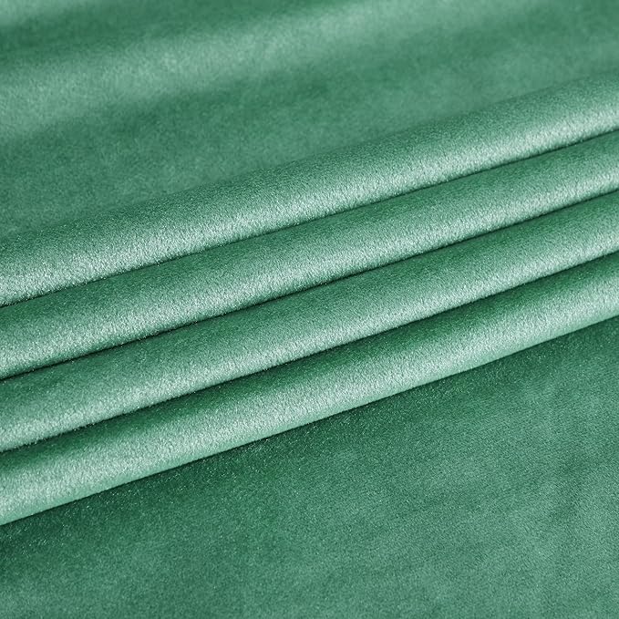 PRIMROSE Velvet Curtains 102 inch Long for Living Room,Set of 2 Panels Turquoise Aqua Blackout Rod Pocket Back Tab Window Treatment Room Darkening Heavy Decorative Curtains Drapes for Bedroom