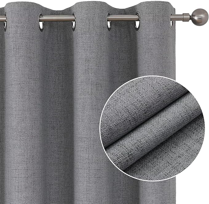 Joydeco Blackout Room Divider Curtains, Extra Wide Sliding Door Drapes Living Room Curtains, Light Grey 1 Panel 70W x 90L Inch Patio Door Drapes for Room Privacy