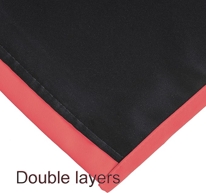 LEMOMO 100% Blackout Curtains 52 x 63 Inch/Coral Curtains 2 Panels with Black Lining Room Darkening Thermal Insulated Bedroom Curtains