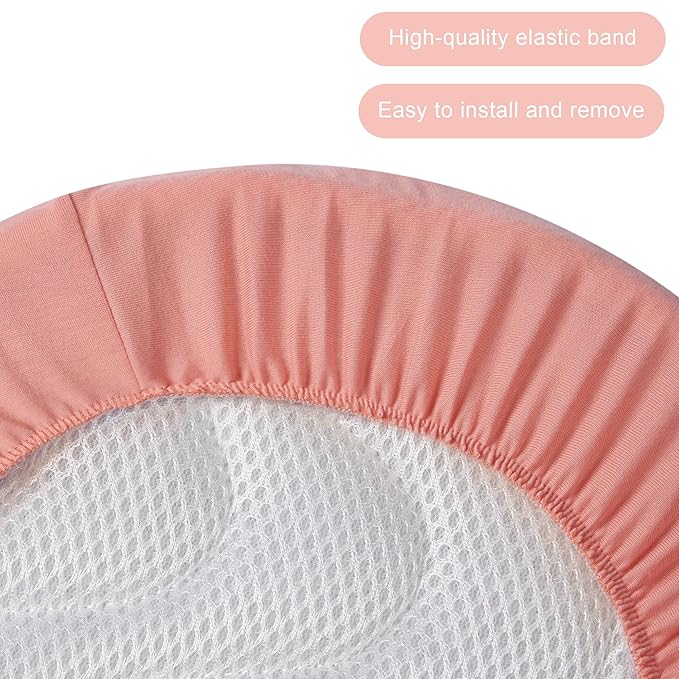 TILLYOU Baby Bassinet Sheets for Girls Boys 2 Pack Baby Sheets for Square Rectangle Oval Bassinet Mattress 33X16 Inch, Unicorn & Meat Powder