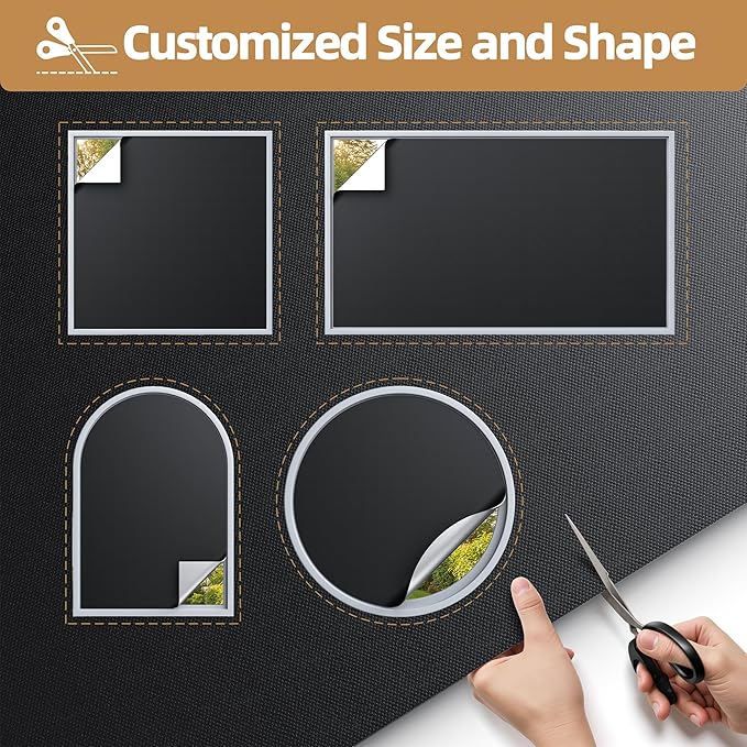 Magnetic Blackout Window Cover 70" x 58" Portable Blackout Curtains for Bedroom, Temporary Black Out Shades Window Privacy Film No Drill Black Out Blinds for Baby Nursery Travel Skylight - Blacks