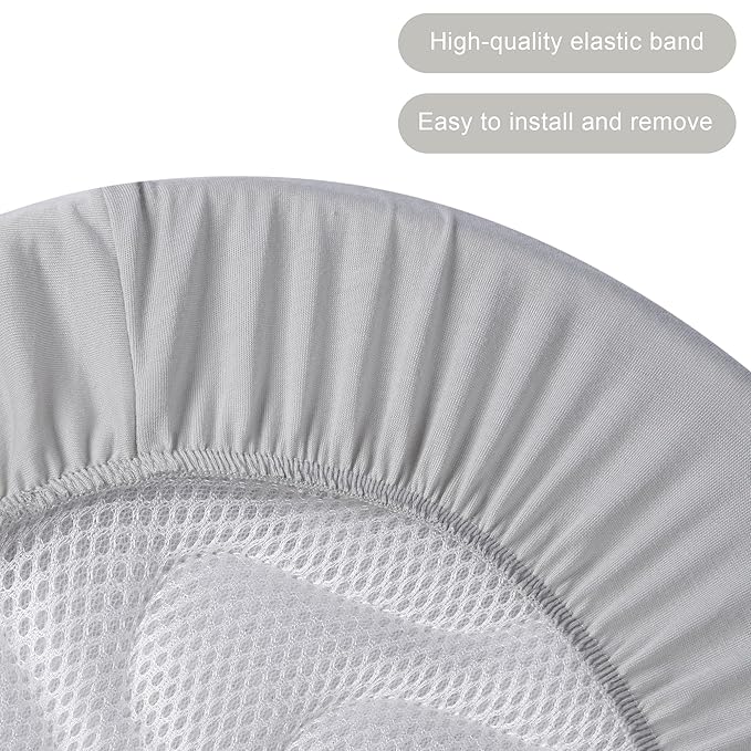 TILLYOU Baby Bassinet Sheets for Girls Boys 2 Pack Baby Sheets for Square Rectangle Oval Bassinet Mattress 33X16 Inch, African Steppe & Grey