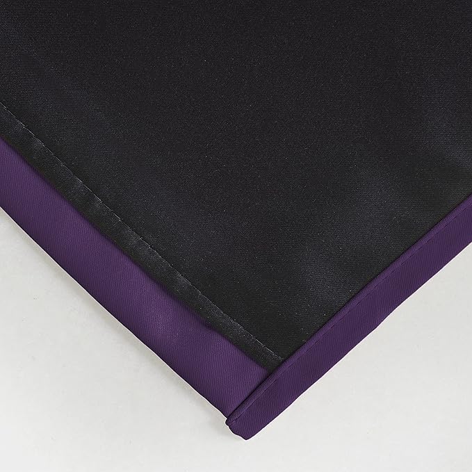 LEMOMO 100% Blackout Curtains 40 x 84 Inch/Purple Curtains 2 Panels with Black Lining Room Darkening Thermal Insulated Bedroom Curtains