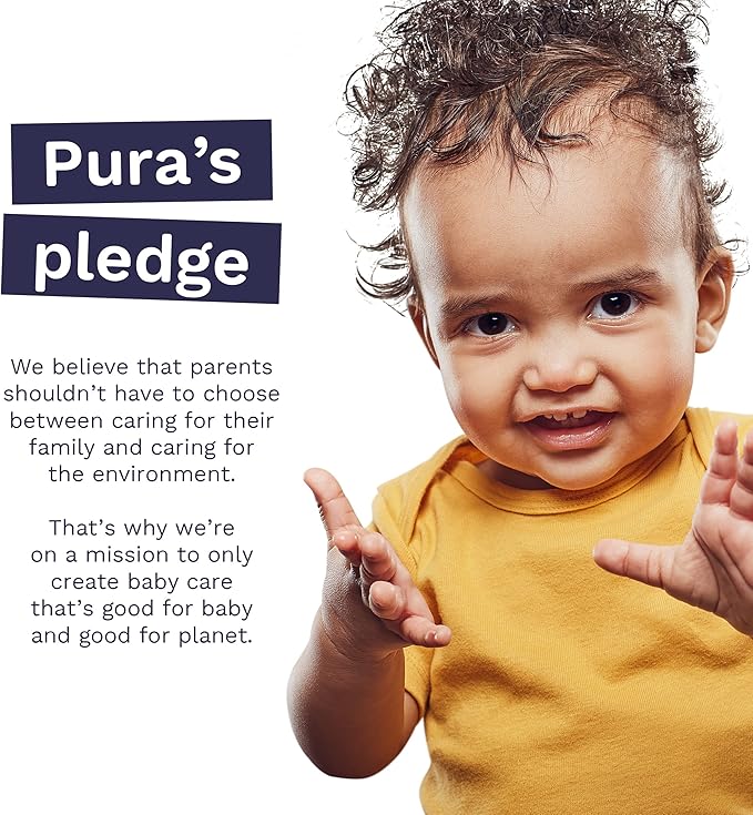 Pura Sensitive Skin Newborn Baby Diapers Trial Pack, Size 1 (4–11 lbs), Totally Chlorine Free, Wetness Indicator, Soft & Gentle, Overnight, Hypoallergenic, Plant-Based 3- Diaper Try Me Pack