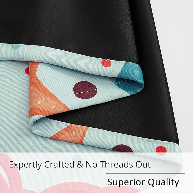 Kids Blackout Curtains - Ocean Whale Design, 100% Blackout, 2 Panels, Each W52×L84, Thermal Insulated for Bedroom, Noise Reducing, Excellent Colorfastness, Dive into an underwater adventure