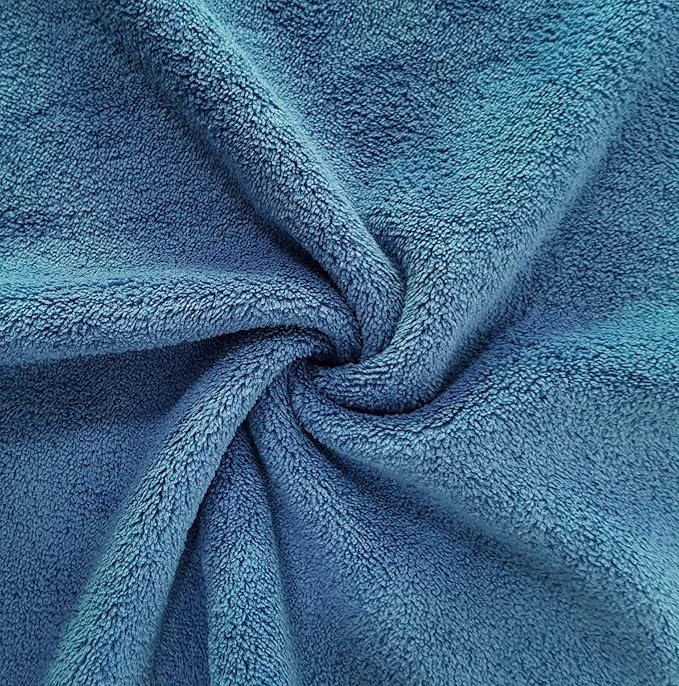 Kyapoo Baby Washcloths 12 Pack 12x12 Inches Microfiber Coral Fleece Extra Absorbent and Soft for Newborns, Infants and Toddlers-Navy Blue
