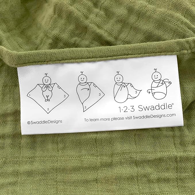 SwaddleDesigns Cotton Muslin Swaddle Blankets for Babies, Set of 4, Neutral Receiving Blankets for Newborn, Baby Registry & Gift, 46x46 inches, Patagonia