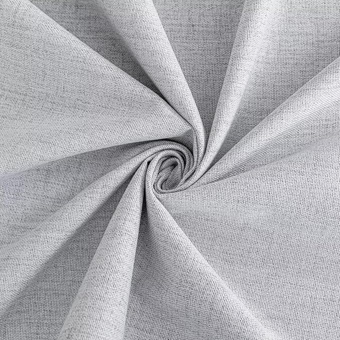 100% Blackout Curtains 96 inch Length 1 Panel Faux Linen Long Drapes for Bedroom Living Room Black Out Room Darkening Curtain Thermal Insulated Back Tab Rod Pocket(W70 x L96, Off-White)