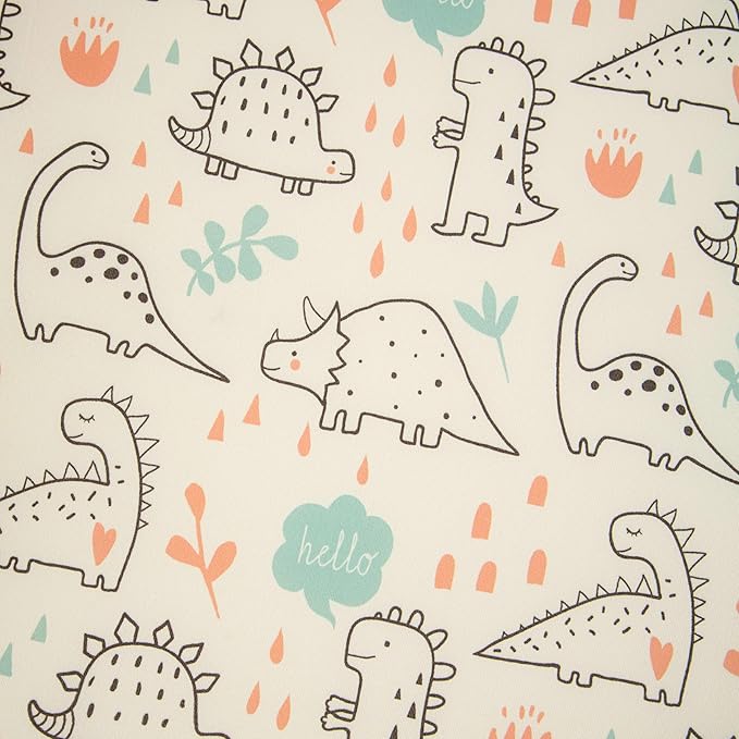 SDIII Dinosaur Pack N Play Sheets Fitted 2 Pack Stretchy Microfiber Jersey Knit Dino Mini Crib Sheets for Mattress 38x26 Soft Toddler Playard Bedding