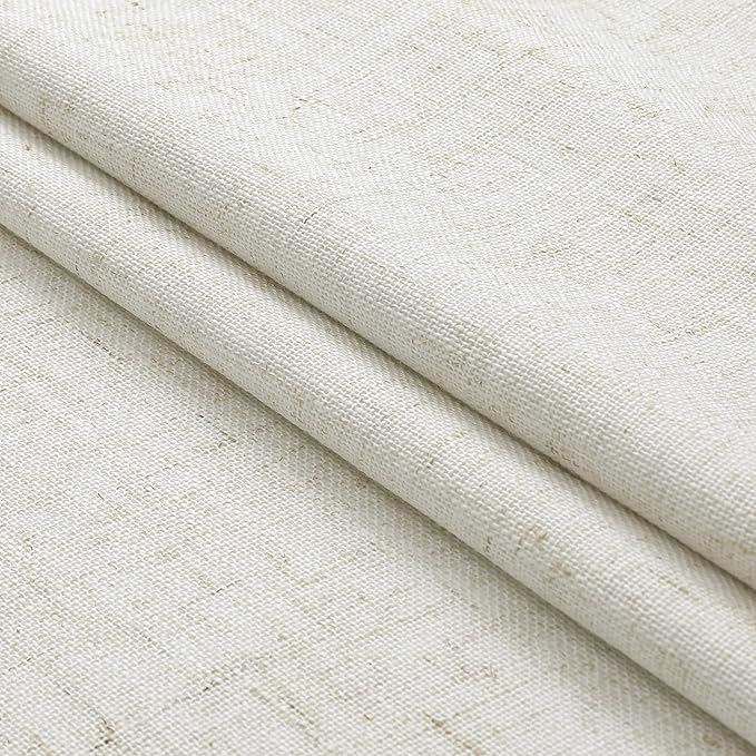 WEST LAKE Bailey Pinch Pleat 100 Blackout Curtains with Liner 72 Inch,Natural Linen Blended Drapes with Back Tab for Track,Energy Efficient Window Treatment for Living Room Bedroom,60" Wx72 L,1 Panel