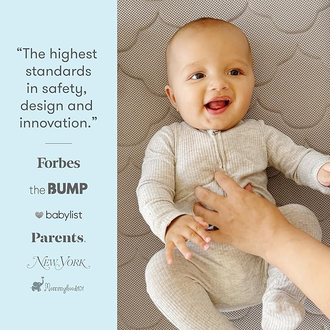 Newton Baby Crib Mattress and Toddler Bed - Ultra-Breathable Proven to Reduce Suffocation Risk, Washable Core & Cover, 2-Stage, Deluxe 5.5" Thick - Grey