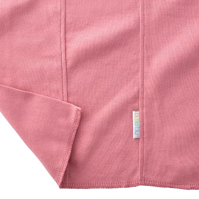 Butterblu Bailey 10-Pack Burp Cloths 100% Organic Cotton Knit for Newborn & Baby Boys & Girls, Sunny Pink Rainbow, One Size