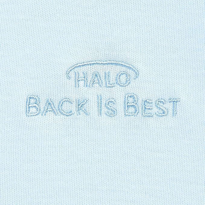 HALO SleepSack, 100% Cotton Wearable Blanket, Swaddle Transition Sleeping Bag, TOG 0.5, Baby Blue, Small, 0-6 Months