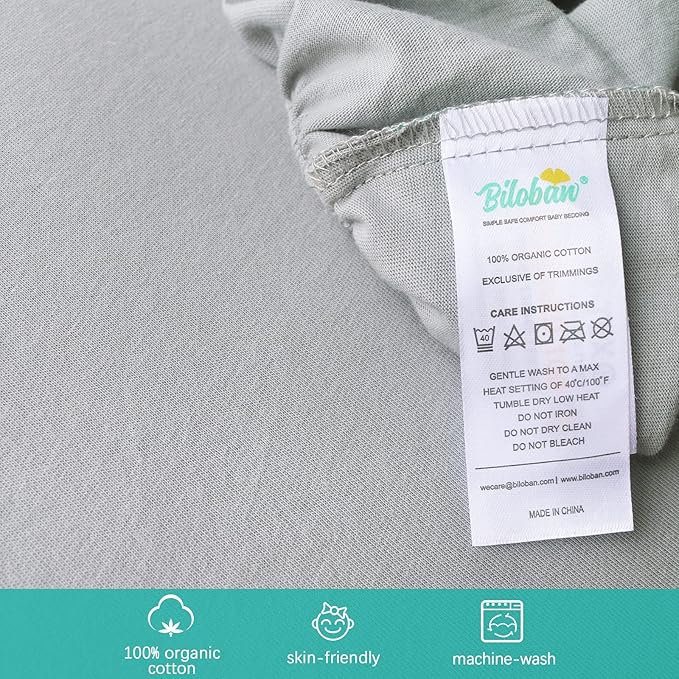 Bassinet Sheets Fit for Dream On Me Traveler/Skylar/Waves Bassinet Bedside, 100% Cotton, 2 Pack, Ultra Soft Bassinet Sheet, Gray and Navy Blue