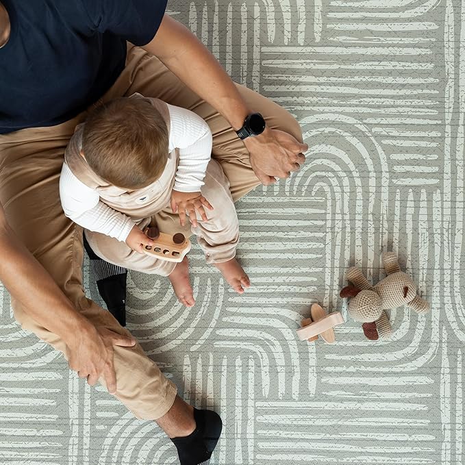 Baby Play Mat – Premium Foam Playmat for Babies & Toddlers, 67" x 48", Neutral Modern Look, Easy-Clean & Non-Toxic, Decor-Friendly Baby Floor Play Mat for Any Room – Co-Toddlery