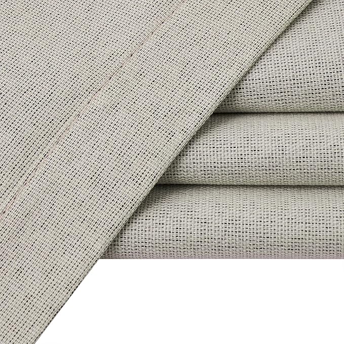 100% Blackout Linen Textured Curtains for Farmhouse, Cottage, Light Weight Curtains with Grommets Top, Full Blackout Curtains Privacy Protection, Natural Linen, 37" W x 64" L, 2 Panels