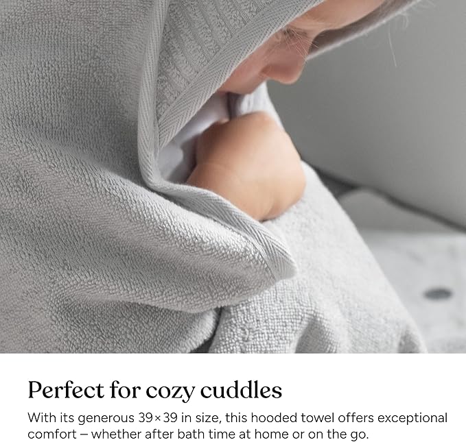 Ehrenkind® Hooded Towel, Baby Towel with Hood Made of Cuddly Soft Organic Cotton, Bath Towel in 100 x 100 cm, Jade, Children's Bath Towel, As Baby First Equipment Newborn or Baby Gift